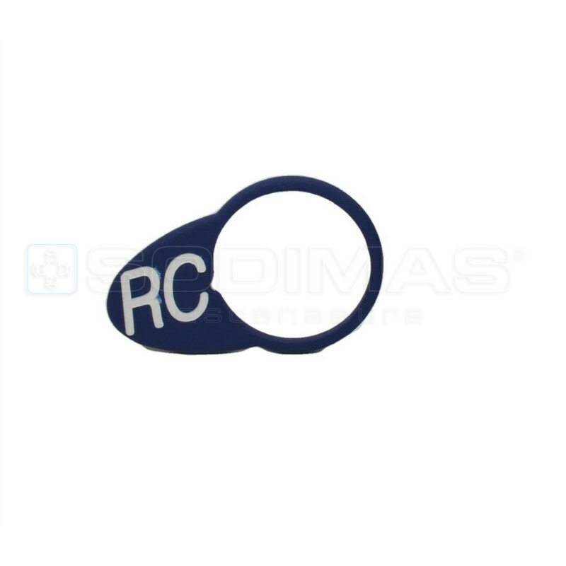 Chicklet ovale bleue gravé RC