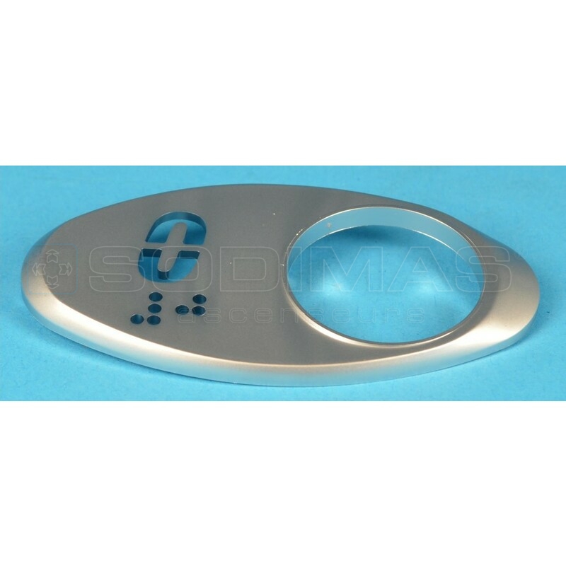 Chicklet ovale gravé 0 GeN2 avec braille Finition satin chromé