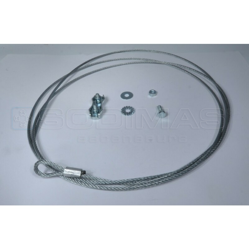 Cablette + fixation contrepoids porte Europa -tout passage libre