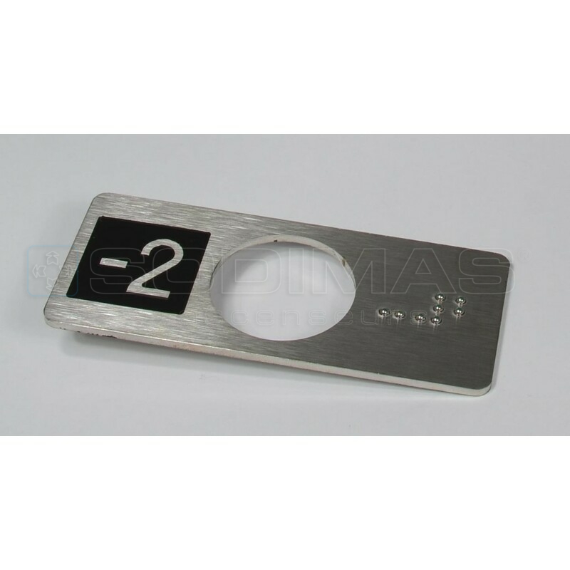 Chicklet antivandale gravée -2 à gauche + braille