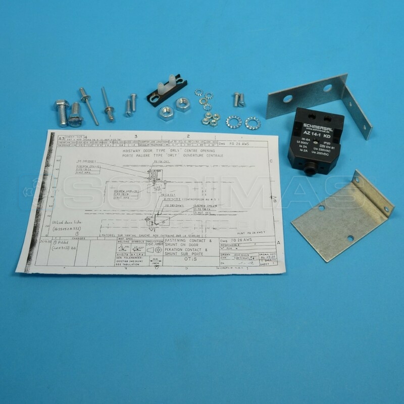 Kit contact auxiliaire pour porte palière Orly avant 1966