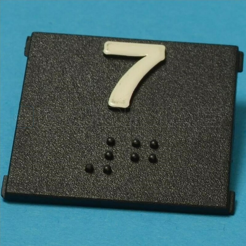 Insert gravé 7 + braille - modèle CFA