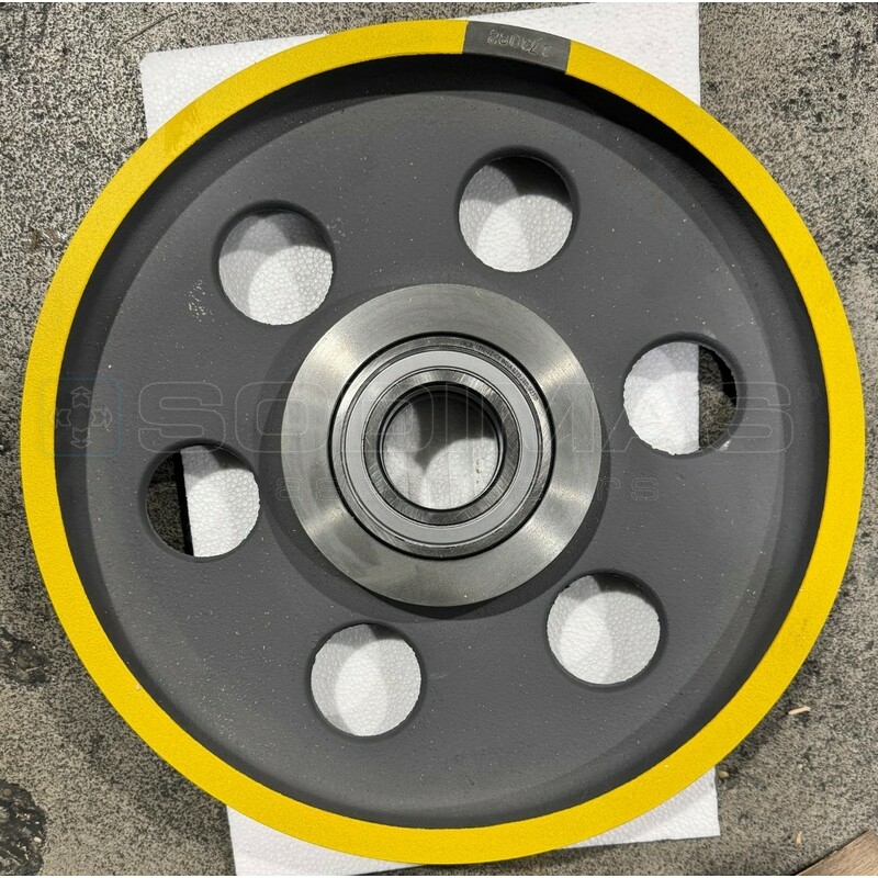 Poulie deflexion Ø 400 *57 mm- 4*10 mm AXE 60 mm - compatible