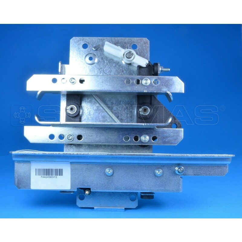 Pince porte PAX rampant 187 mm gauche - ouverture vers la droite vue du palier - ascenseur hydraulique/palière Prima FAA24390N12 ( remplace FAA24390H12 )