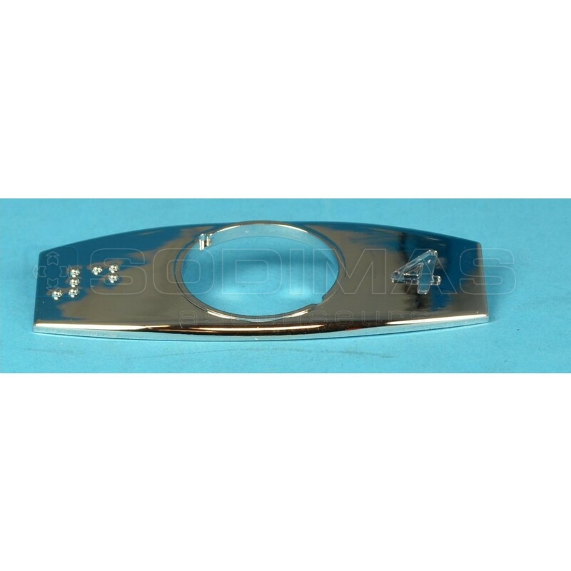 Chicklet chromé gravé 4 à droite braille à gauche