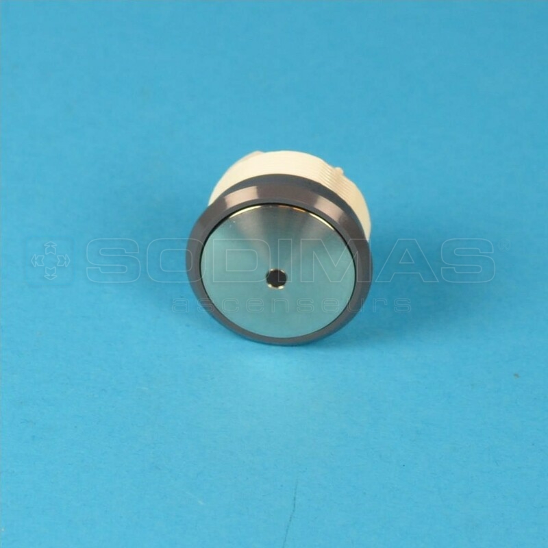 Bouton otis 2000 bombé inox brossé led orange -MCS 220