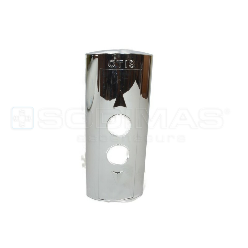 Plastron chromé 2 boutons avec logo + flèches -fixation vis-OTIS 2000