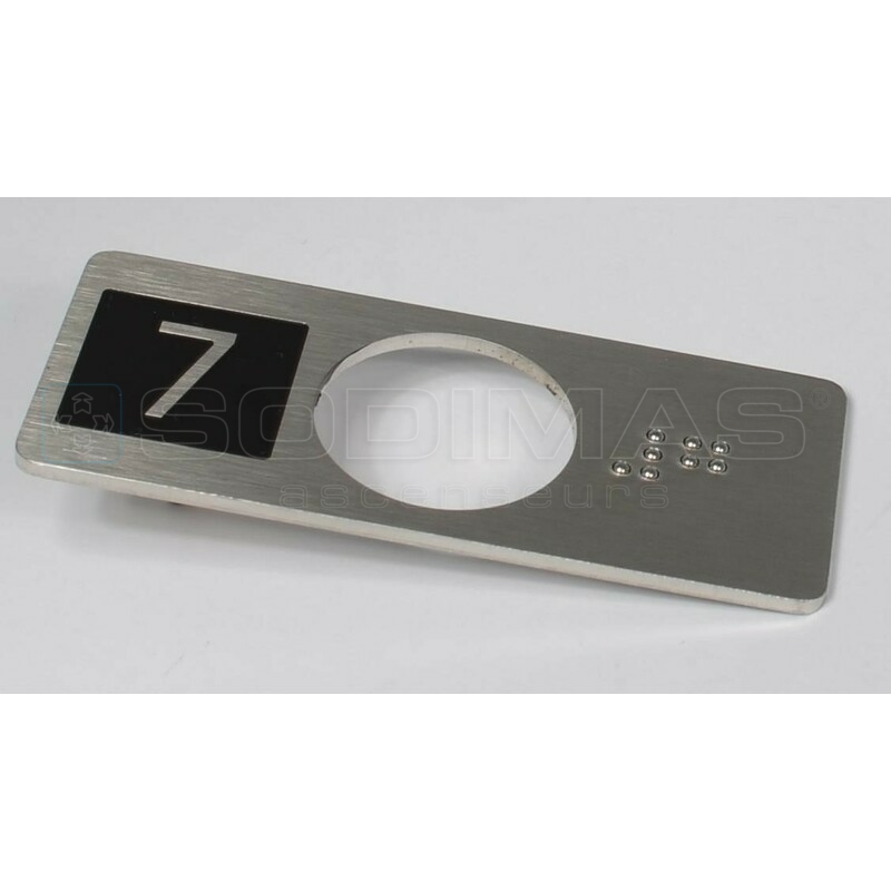 Chicklet antivandale gravée 7 à gauche + braille