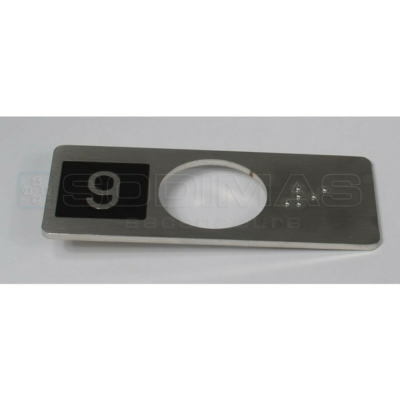 Chicklet antivandale gravée 9 à gauche + braille