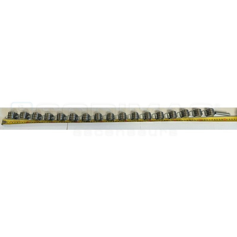 Chaine de crosse main courante 17 galets -entraxe 50,5 mm entre 2 galets - compatible