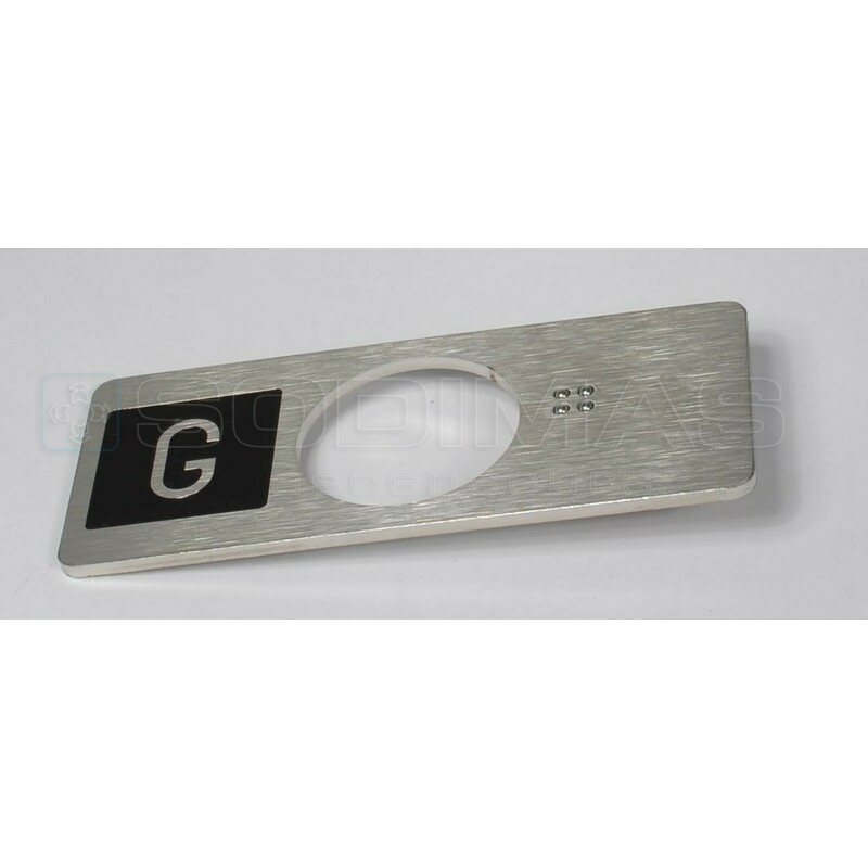 Chicklet antivandale gravée G à gauche + braille