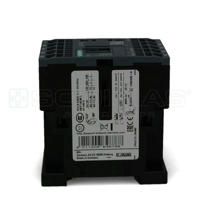 Relais Siemens 3RH2122 -2BA40 12 VCC 2NO/2NC - 2BA40 remplace 3RH1122 - 2BA40 FAA613AX1