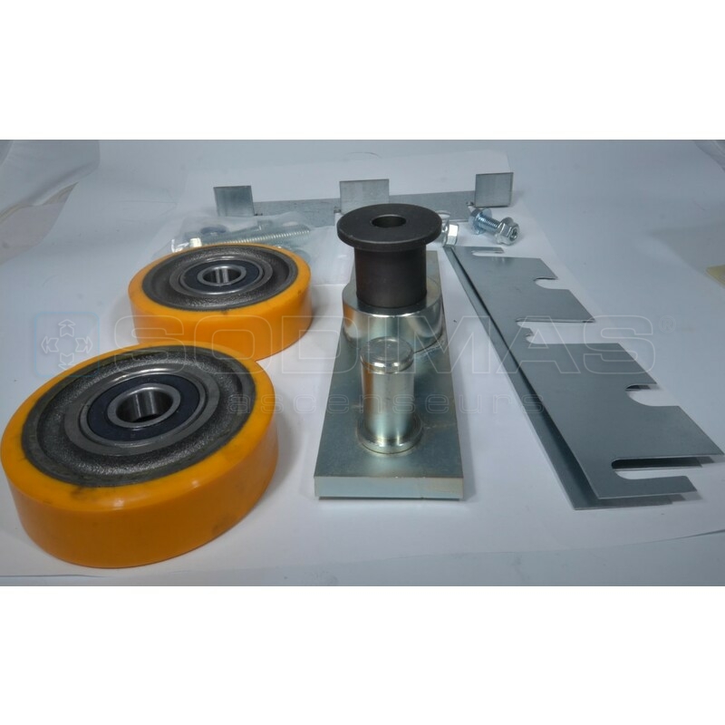 Ensemble de 2 rollers Ø 100*30 +platine
