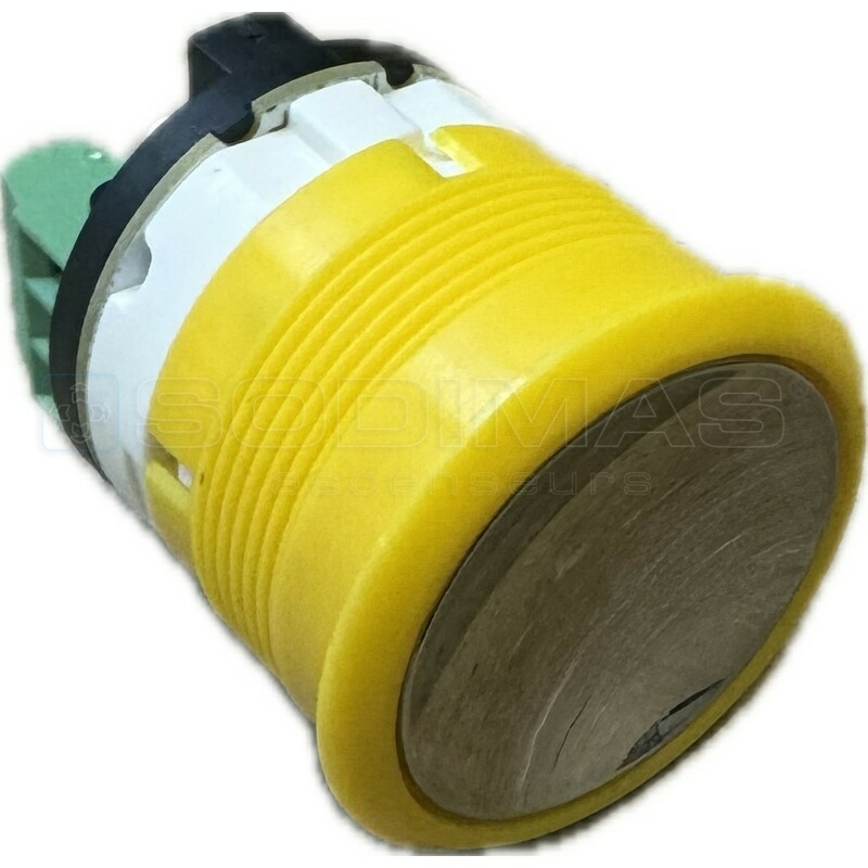 Bouton alarme OTIS 2000 jaune 230v -2no/2nc inox brossé