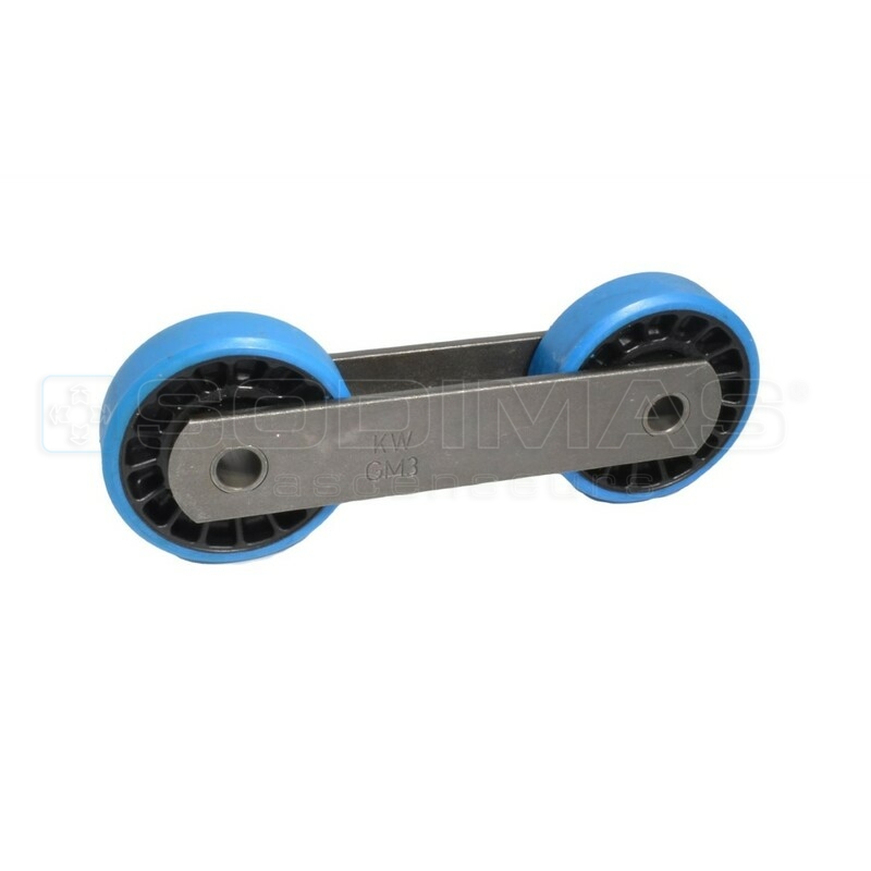 Maillon 2 galets Ø 76 pour chaine escalator OTIS 506 - compatible