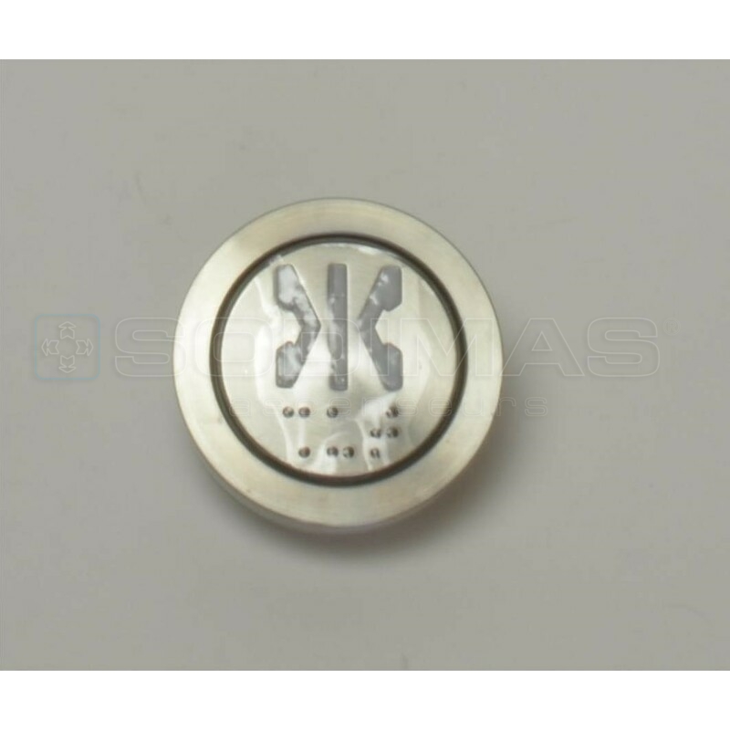Bouton gravé fermeture GENESIS - Led rouge