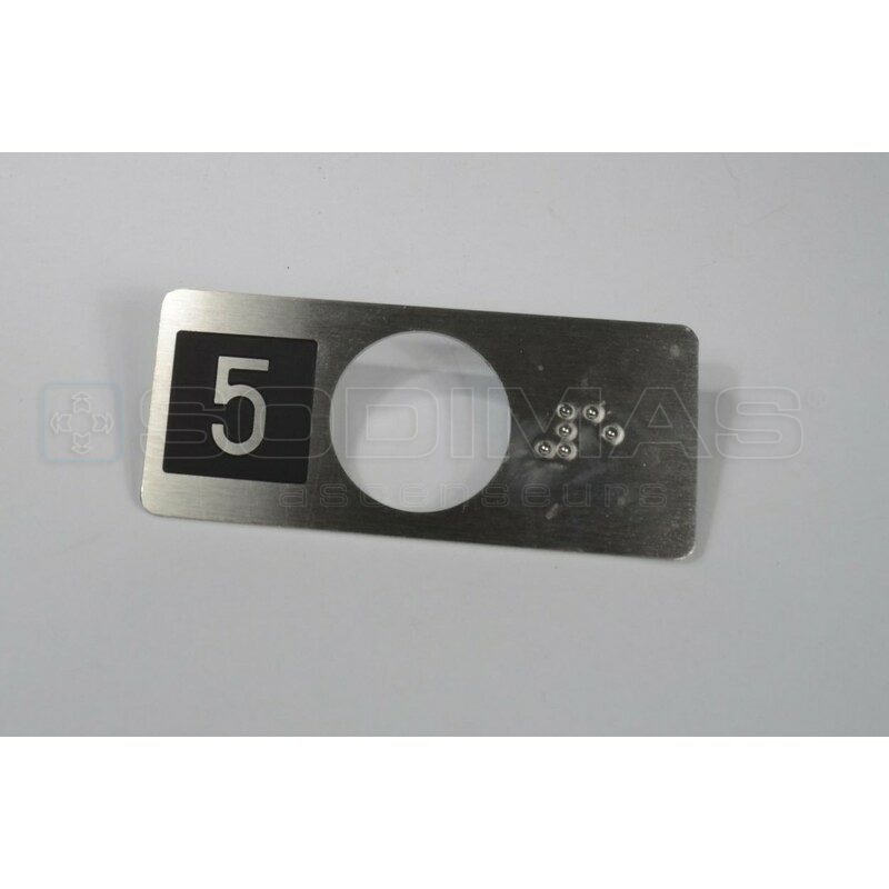 Chicklet antivandale gravée 5 à gauche + braille