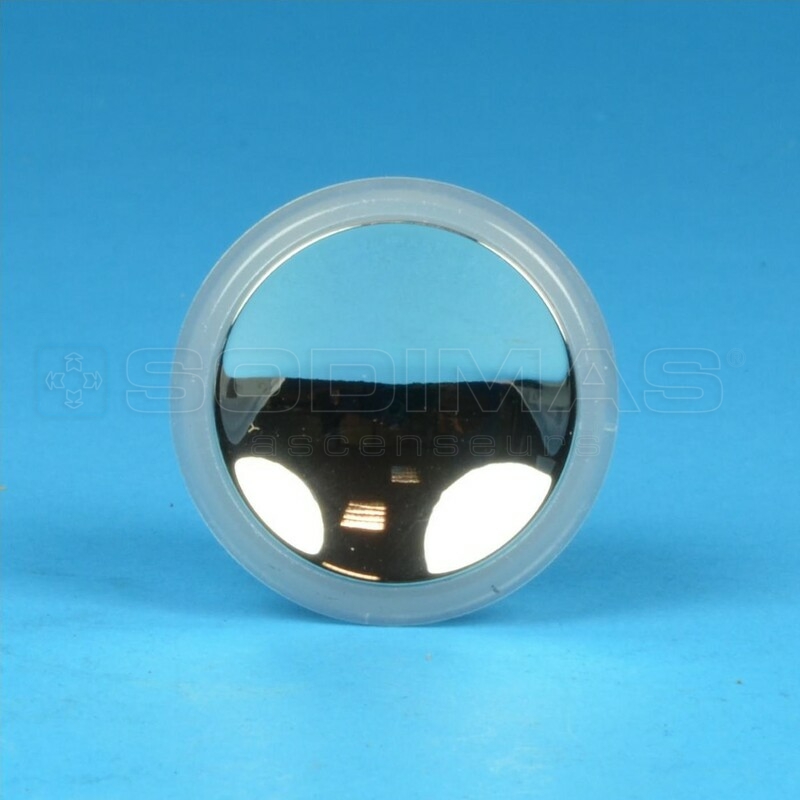 Bouton OTIS 2000 collerette lumineuse rouge-manœuvre MCS 220 inox poli