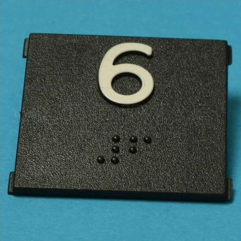 Insert gravé 6 + braille - modèle CFA