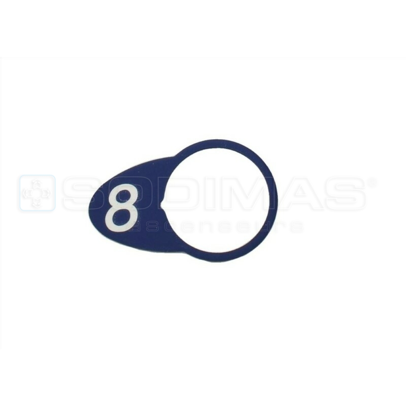 Chicklet ovale bleue gravé 8