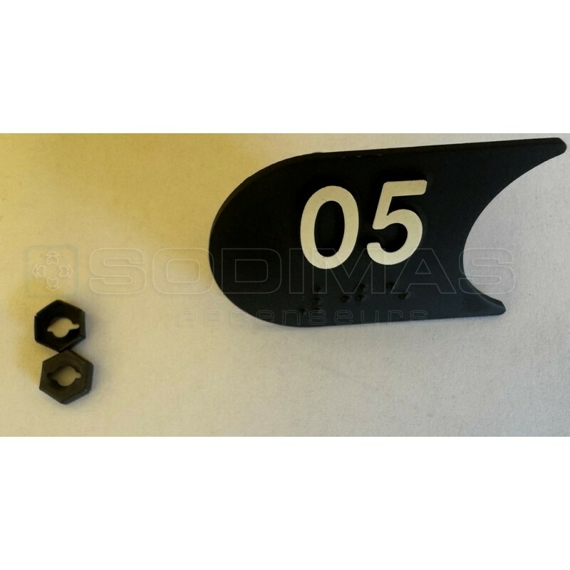 Insert demi lune gravé 05 + braille