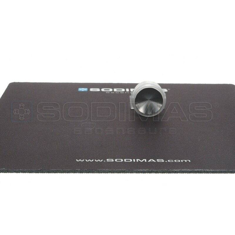 Bouton inox chromé lumineux blanc pour MCS