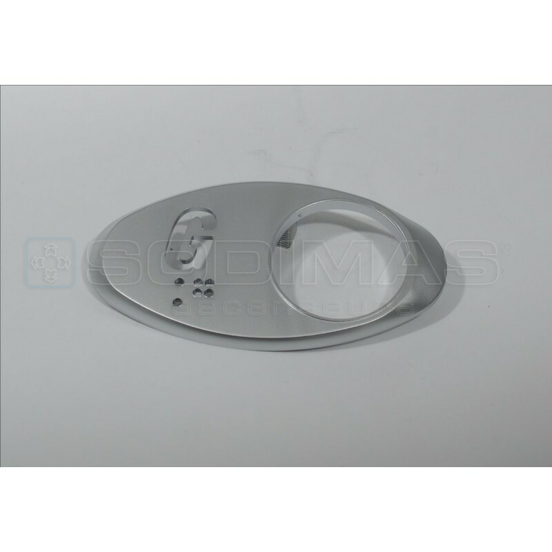 Chicklet ovale gravé G - avec braille finition satin chromé -GEN2