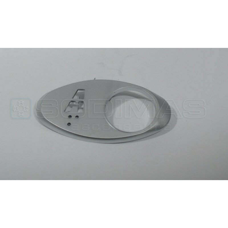 Chicklet ovale gravé A - avec braille finition satin chromé -GEN2