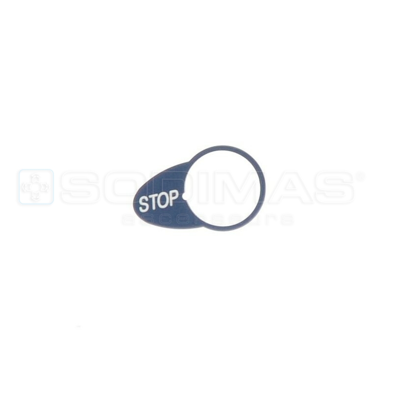 Chicklet ovale bleue gravée STOP