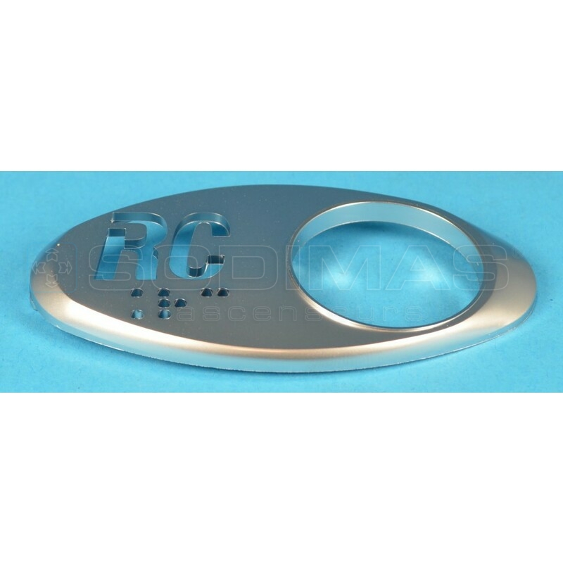 Chicklet ovale gravé RC GeN2 avec braille Finition satin chromé