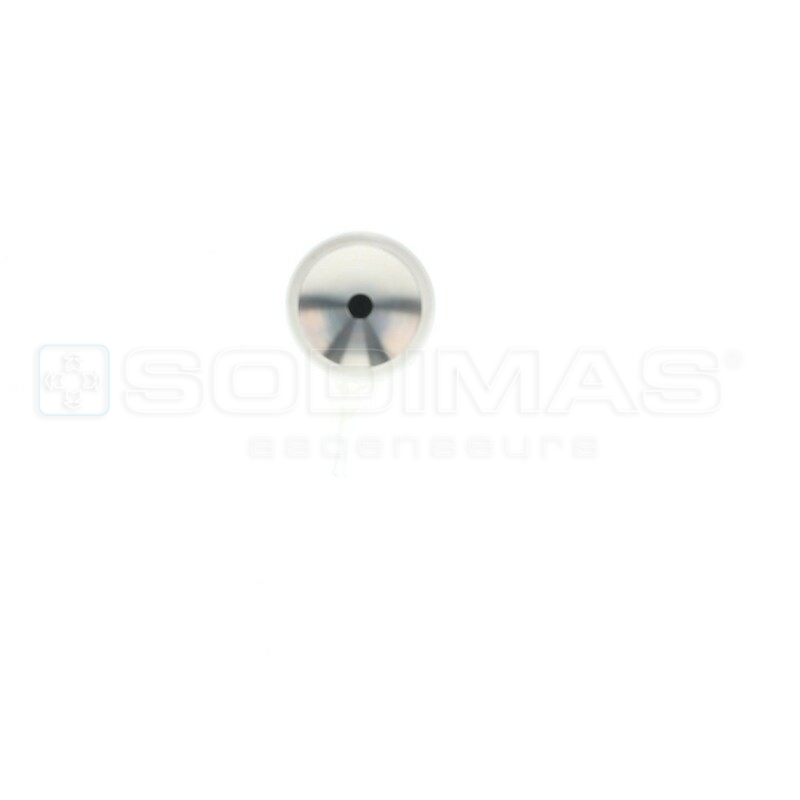 Bouton Touchless lumineux rouge inox brossé-MCS