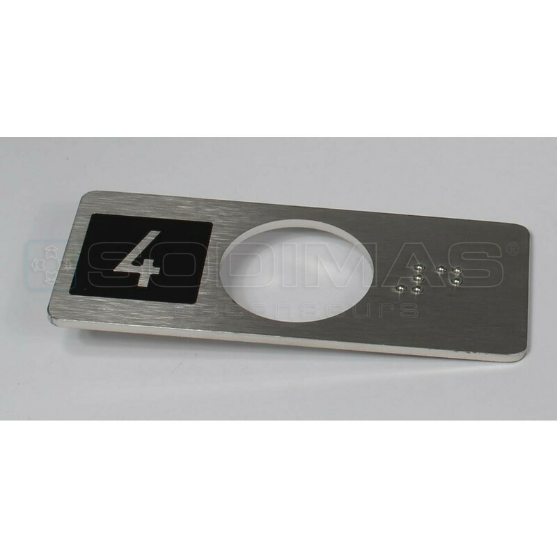 Chicklet antivandale gravée 4 à gauche + braille