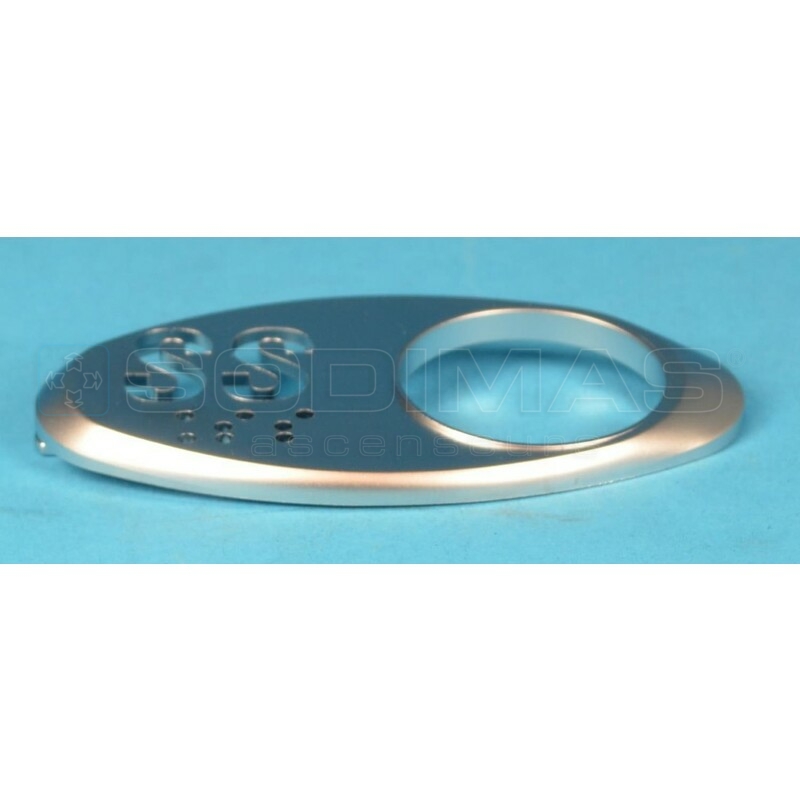 Chicklet ovale gravé SS GeN2 avec braille Finition satin chromé