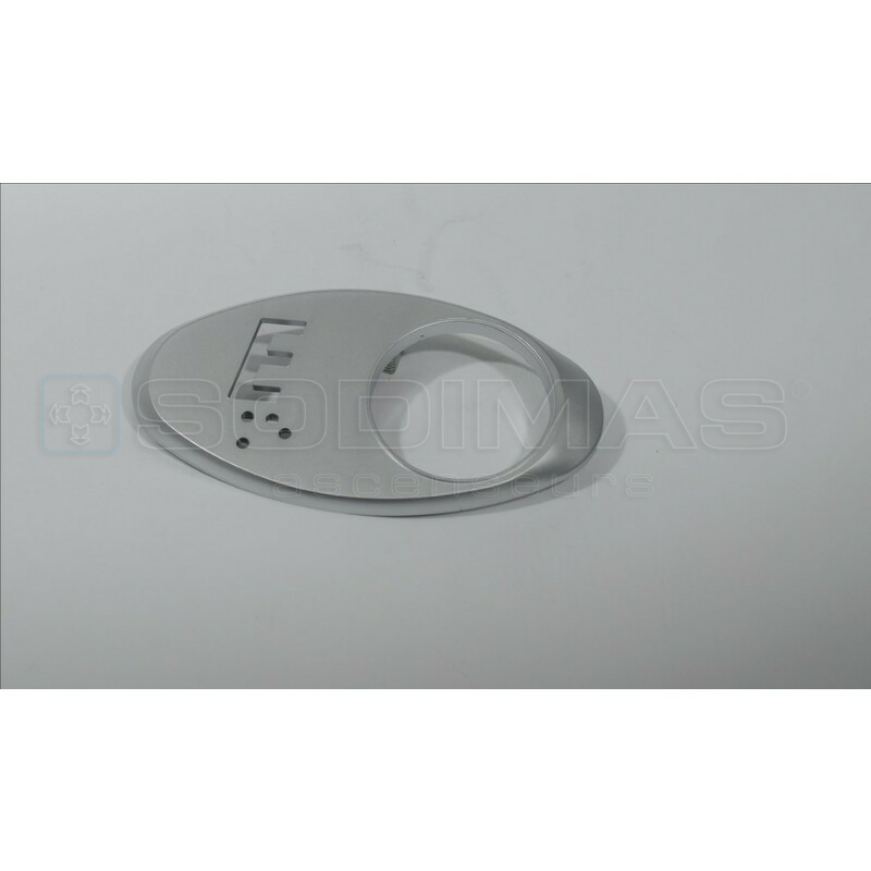 Chicklet ovale gravé E - avec braille finition satin chromé -GEN2