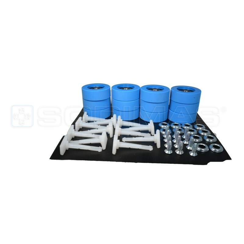 Kit 12 galets Ø 70 + 12 axes + 12 patins pour marche -9300 9300AE SWT STS SGT