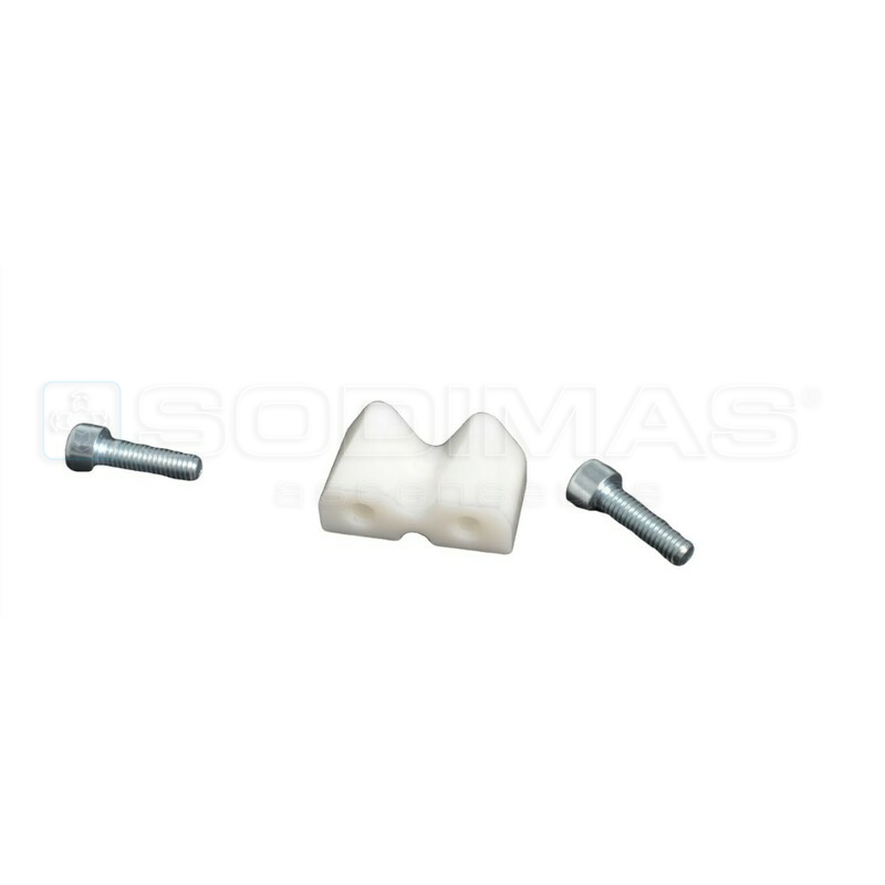 Butée + fixation pour galet QKS8 - compatible