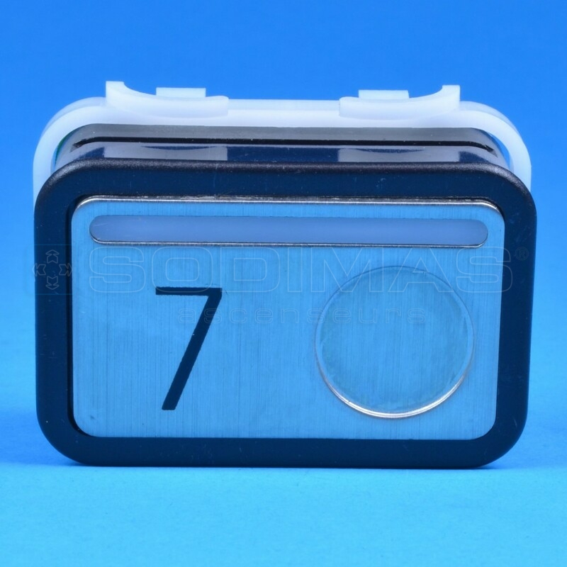 Bouton type M gravé 7 - compatible