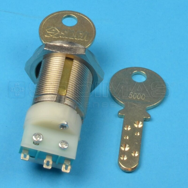 Contact à clè type KABA 8 N° 5000 2 SORTIES (SILCA)+ 2 CLES -compatible