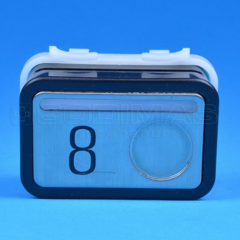 Bouton type M gravé 8 - compatible