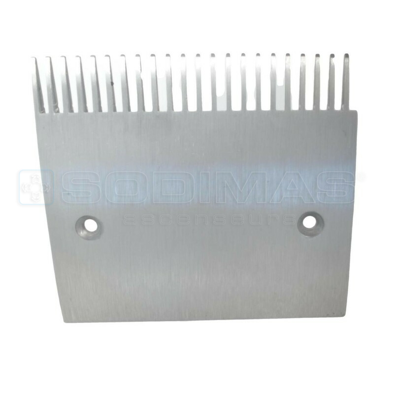 Peigne aluminium 128 x 199,4 mm - compatible pour trottoir roulant 9500 - (plateaux longs de 400 mm)
