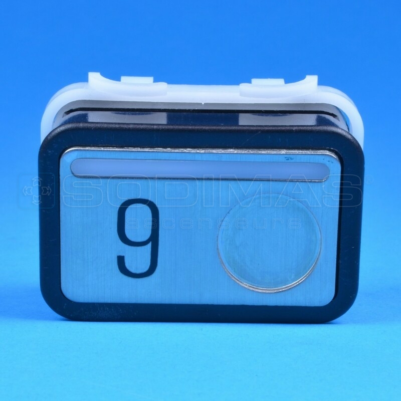 Bouton type M gravé 9 - compatible
