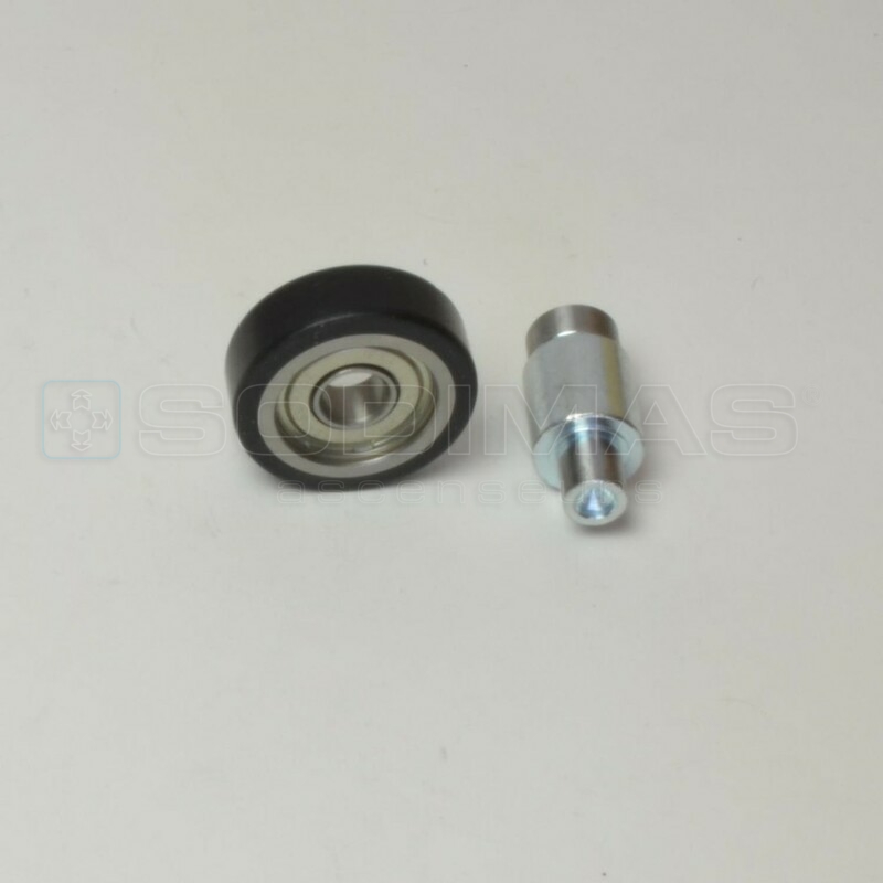 Galet + axe pour levier pour porte palière QKS9 - compatible