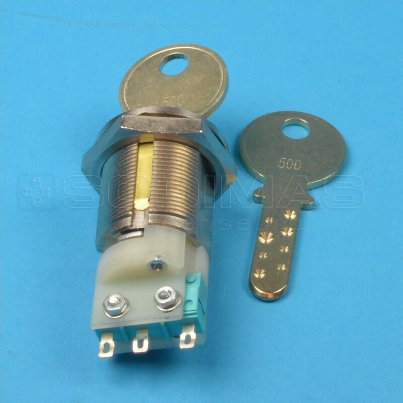 Contact à clé type KABA 8 N° 500 IMPULSION (SILCA)+ 2 CLES -compatible