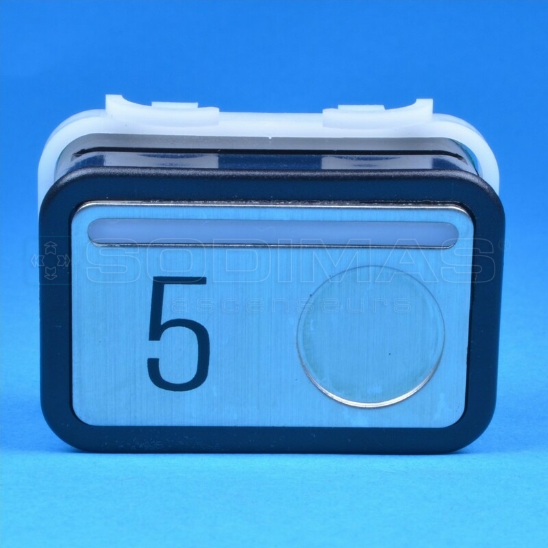 Bouton type M gravé 5 - compatible