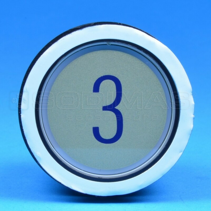 Bouton type D2 gravé 3 + câble - compatible