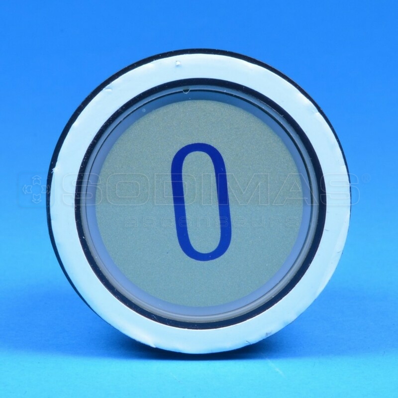 Bouton type D2 gravé 0 + câble - compatible