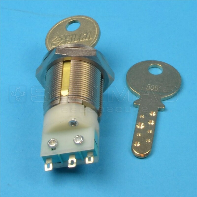 Contact à clè type KABA 8 N° 500 2 SORTIES (SILCA)+ 2 CLES -compatible