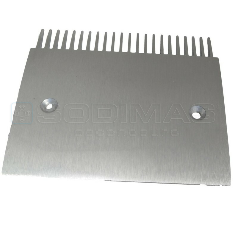 Peigne aluminium 181,4 x 205,4 mm départ - compatible pour trottoir roulant 9500 - (plateaux courts de 133 mm) hauteur trou fixation 72 mm