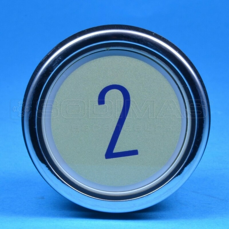 Bouton type D2 gravé 2 + câble - compatible