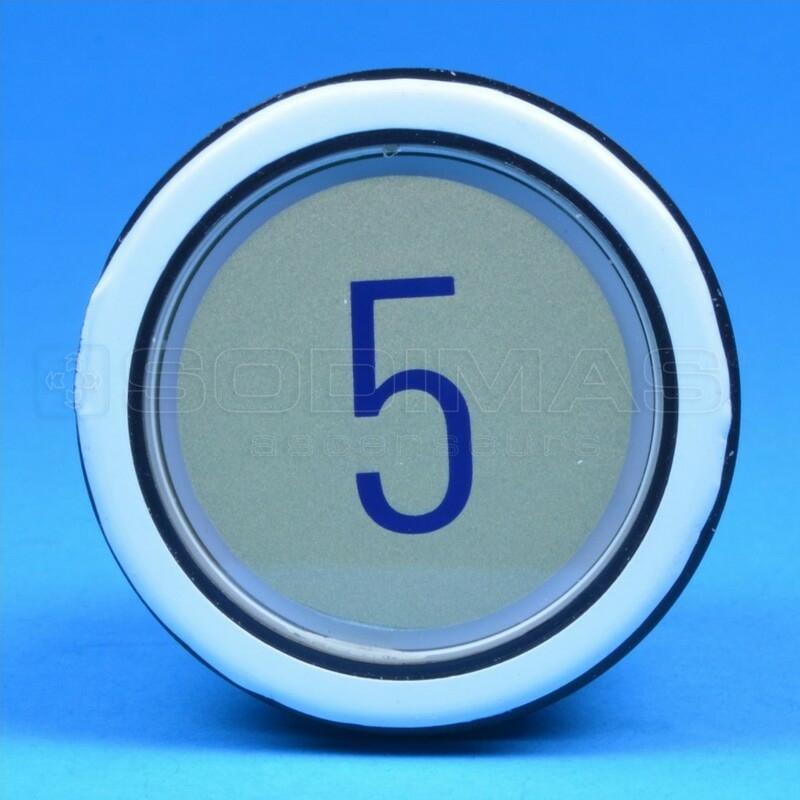 Bouton type D2 gravé 5 + câble - compatible